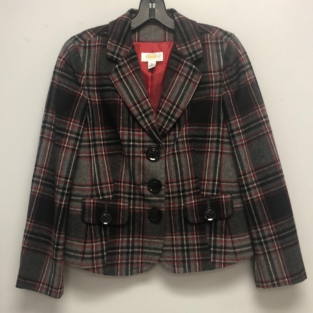Talbots petites plaid jacket
